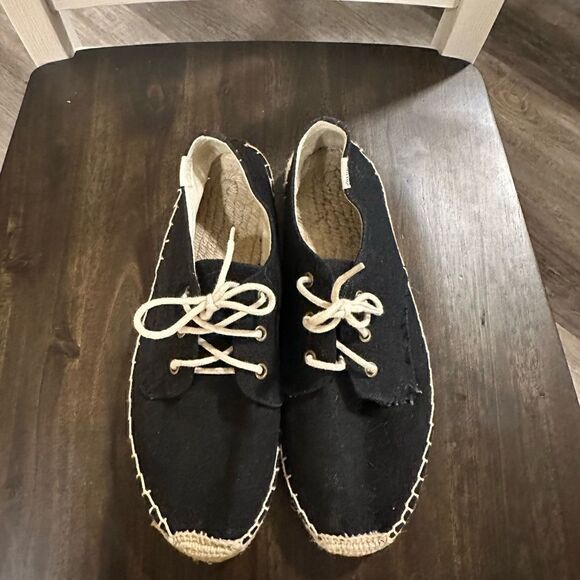 Soludos derby espadrilles black size 10 - Picture 5 of 9